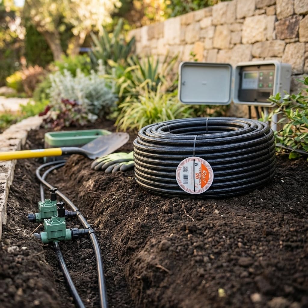 Suinga Tubo Corrugado 20mm 100 Metros | Tuberia corrugada con Certificado Aenor Utilizada para conducción de Cables electricos | Tubo Corrugado Exterior 20 mm | Conducto para Cables eléctricos