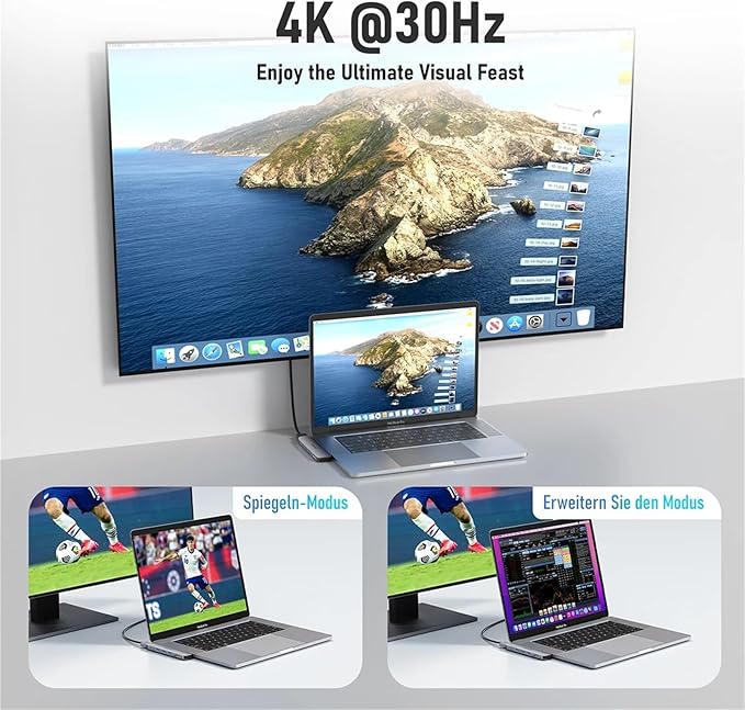 Hub USB C TC52 7 en 2 con HDMI, 3 puertos USB 3.0, 5 Gbps miniatura 4