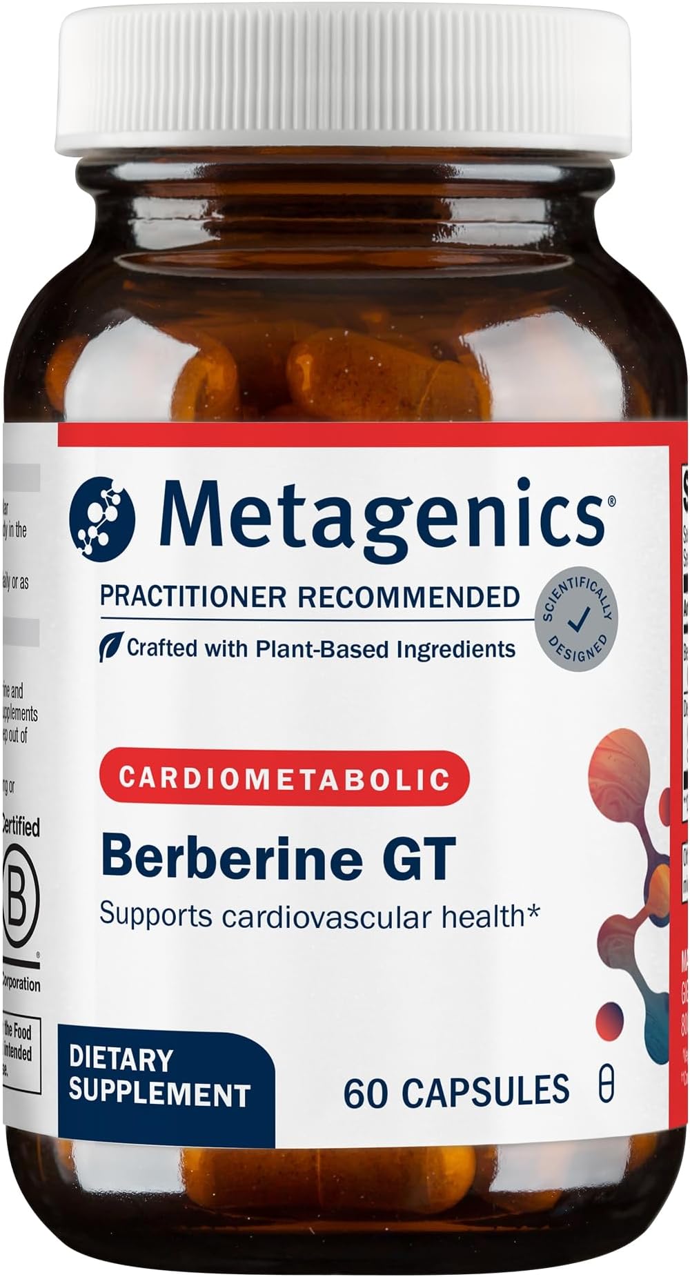 Metagenics Berberine GT, 500 mg Berberine HCl, 60 Count