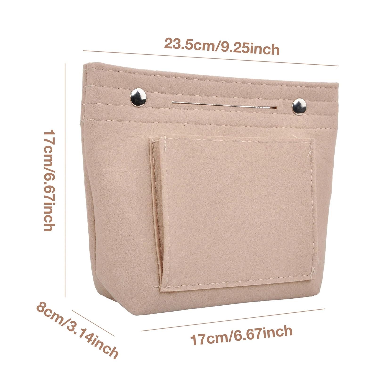 3 Stück Filztaschen-Organizer-Einsatz Mini-Filz-Geldbörsen-Organizer-Einsatz im Inneren der Handtasche Tote Pocketbook for Frauen FüR Damen(Wine Red)