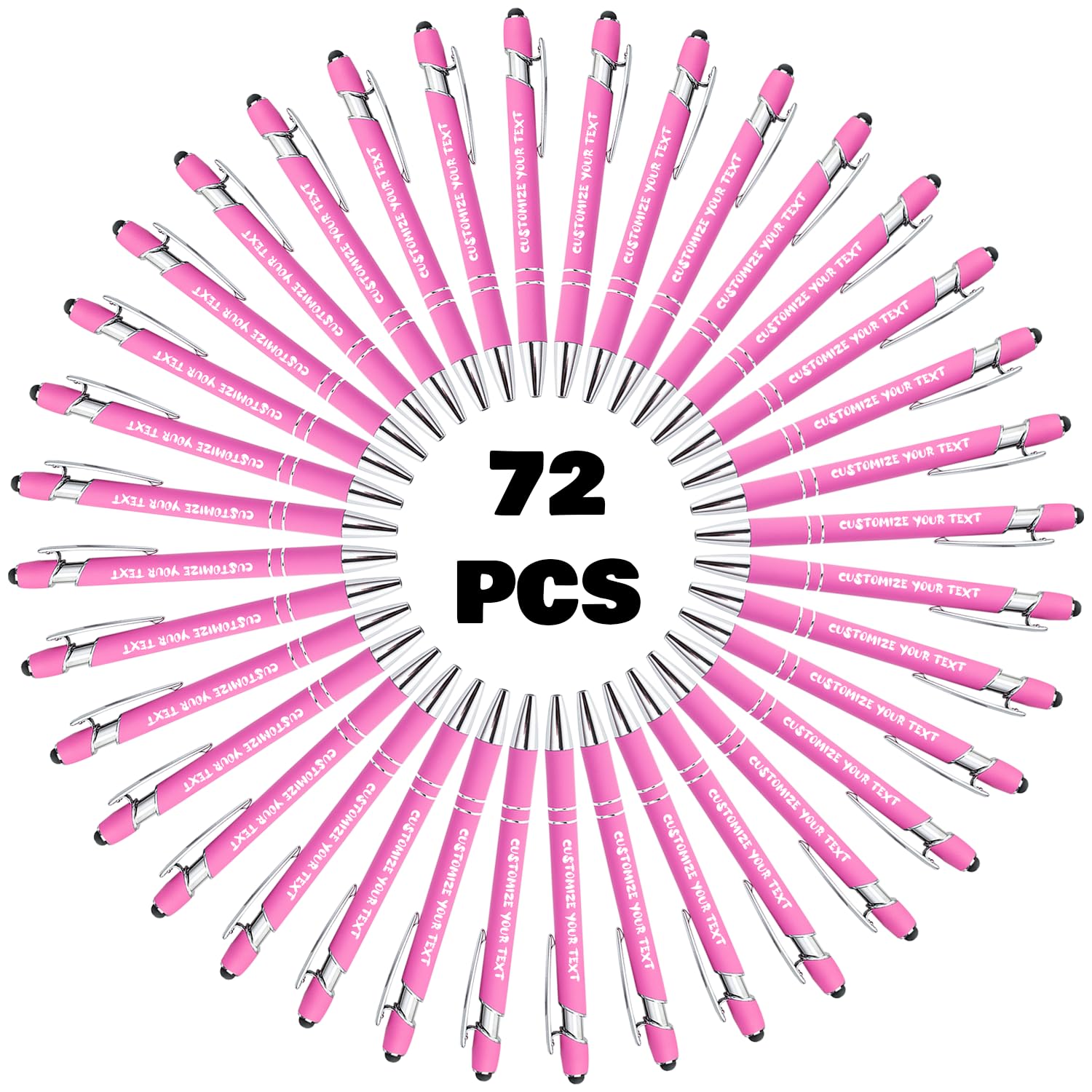 AIFLM Personalized Pens with Name in Bulk Up to 500 Pcs Engraving Ballpoint Pens Set with Your Name Text for Business,Graduation,Wedding,Birthday,Christmas