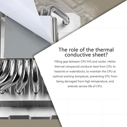 Miniatura 5 de Thermalright Heilos Hoja de interfaz térmica sólida Hoja de grasa de silicona conductora térmica sólida para CPUGPU, conductividad térmica 8.5 Wmk,