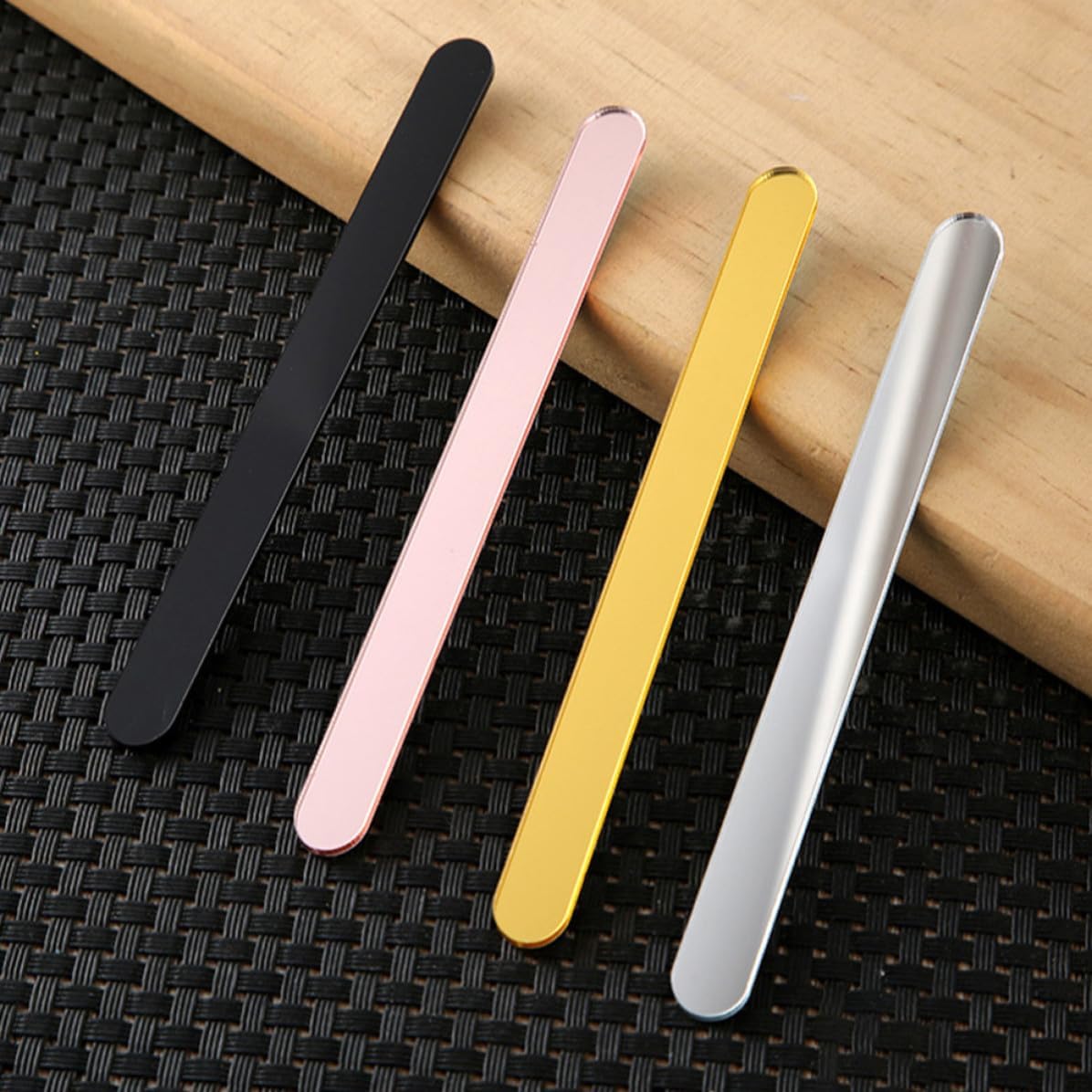 FRCOLOR 20pcs DIY Ice Cream Sticks Reusable Acrylic Cake Accessories for Baking and Festivals Multi-Function Golden Craft Sticks for Parties