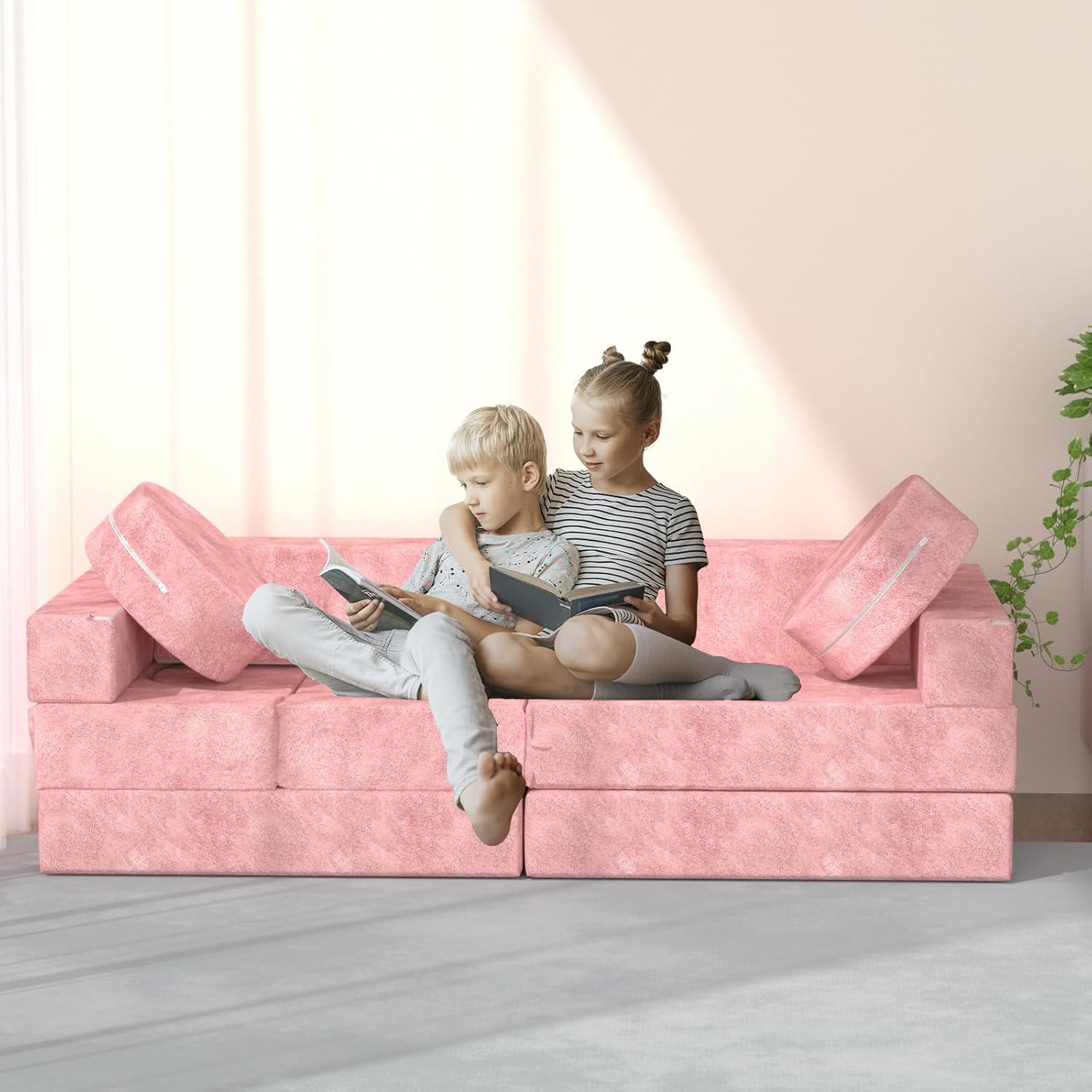 XJD 14pcs Modular Kids Play Couch Set, Kids Nugget Kuwait Ubuy