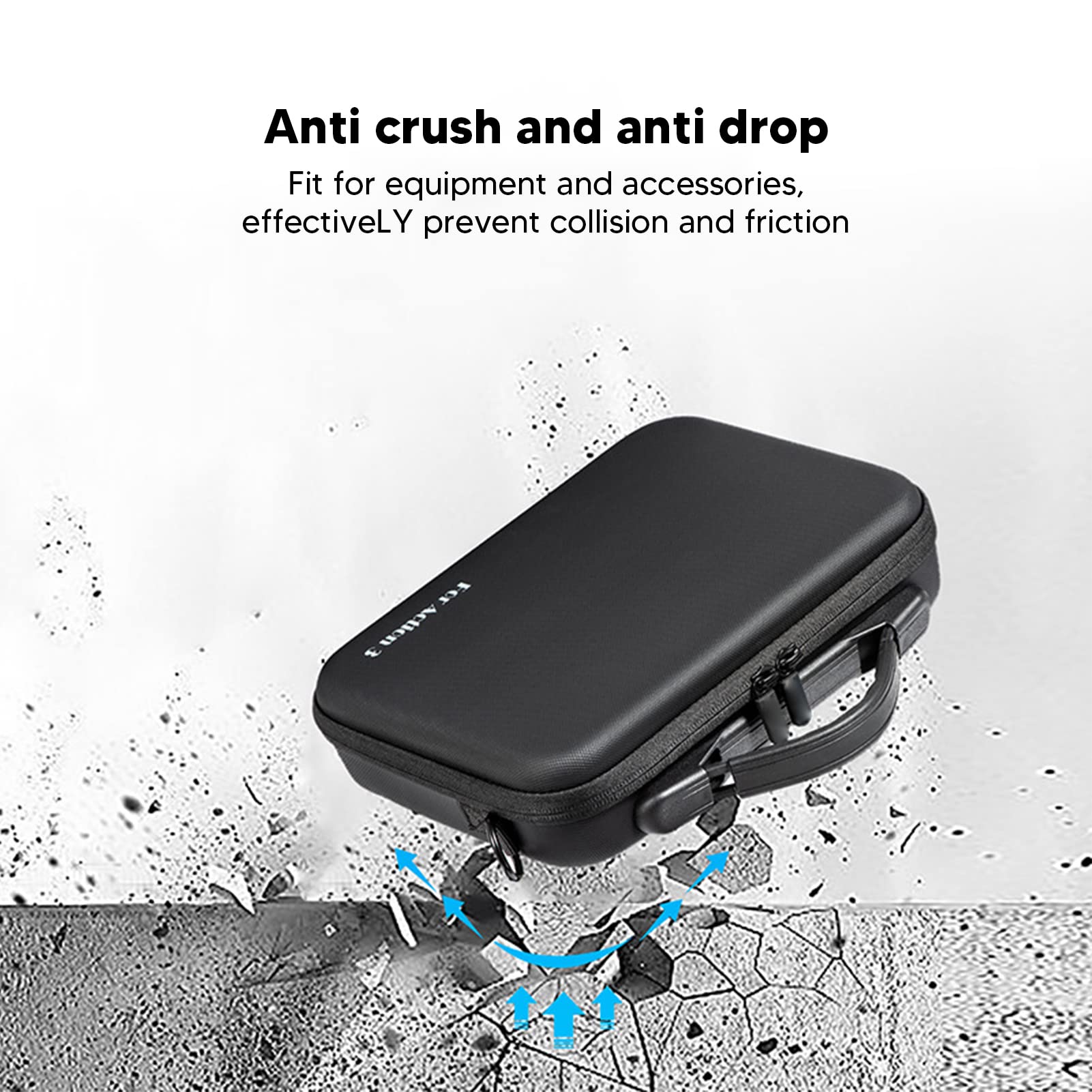 Vikye Custodia per Il Trasporto a Spalla della Fotocamera, Custodia Protettiva per Il Trasporto con Tracolla per Action 3 Action Camera