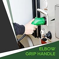 Vista 2 de RVGUARD Cable adaptador RV de 50 amperios a 110 voltios con conector de bloqueo de 135 grados, adaptador de corriente eléctrica NEMA 5-15P a NEMA