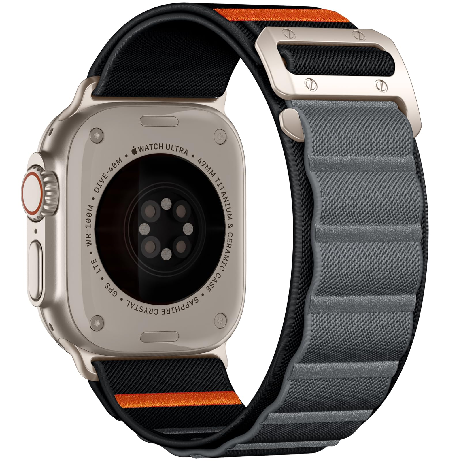 Bandletic Armband Kompatibel mit Apple Watch Armband 49mm 46mm 45mm 44mm 42 | Nylon Loop Weiche Sportbänder mit G-Haken für Apple Watch Ultra/SE3 2 1/iWatch Serie 11 10 9 8 7 6 5 4 3 2 1 für Herren Damen