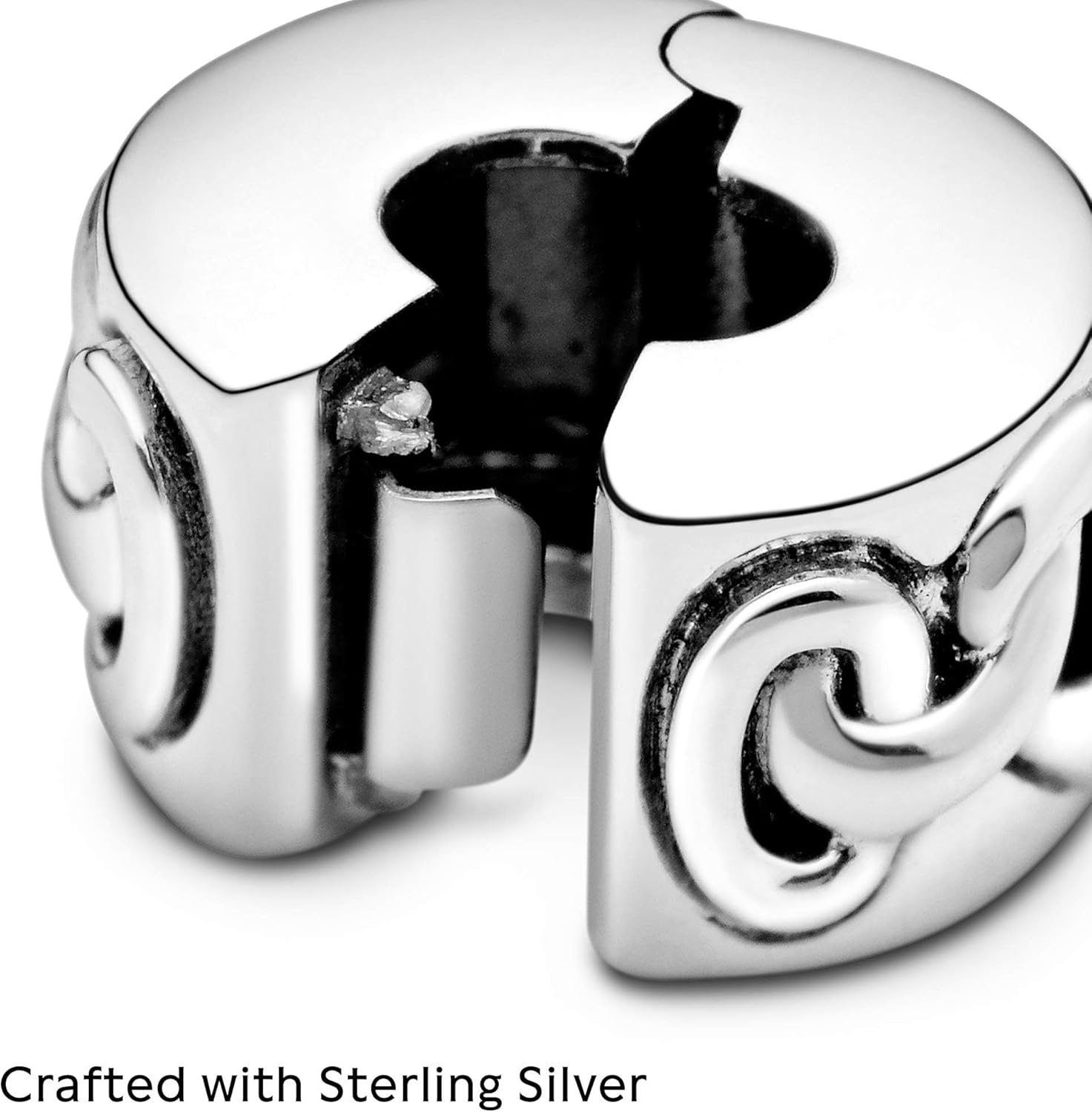 PANDORA Knotted Hearts Clip Charm - Compatible Moments Bracelets - Jewelry for Women - Gift for Women in Your Life - Made with Sterling Silver, No Gift Box