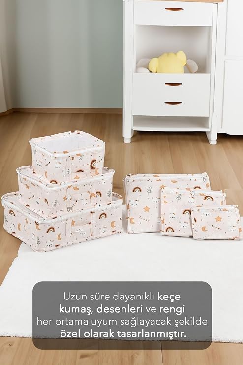 Meleni Baby 6'lı Bebek Hastane Çıkış Organizeri Bebek Valiz Düzenleyici Baby Seyahat Seti