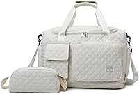 Vista 13 de Pequeña bolsa de gimnasio para mujer, bolsa de viaje con compartimento para zapatos