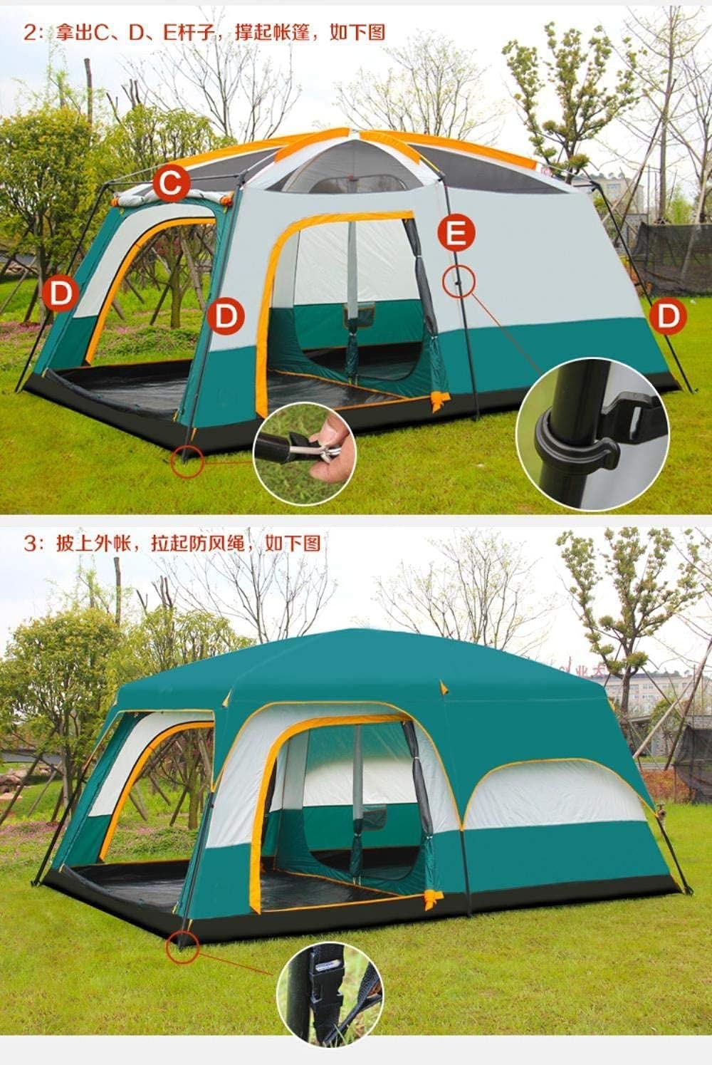 Amazon.co.jp: ラクダ超大型 6 10 12 二重層屋外 2 リビング ルームと 