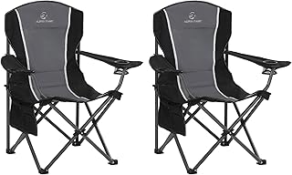 LET'S Oversized Folding Camping Chairs 2 Pack