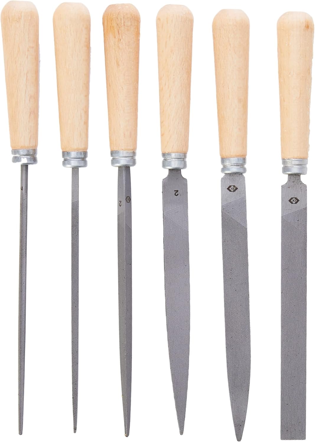 C. K Tools T0120P Warding File Set with Wooden Handles, 6 Piece
