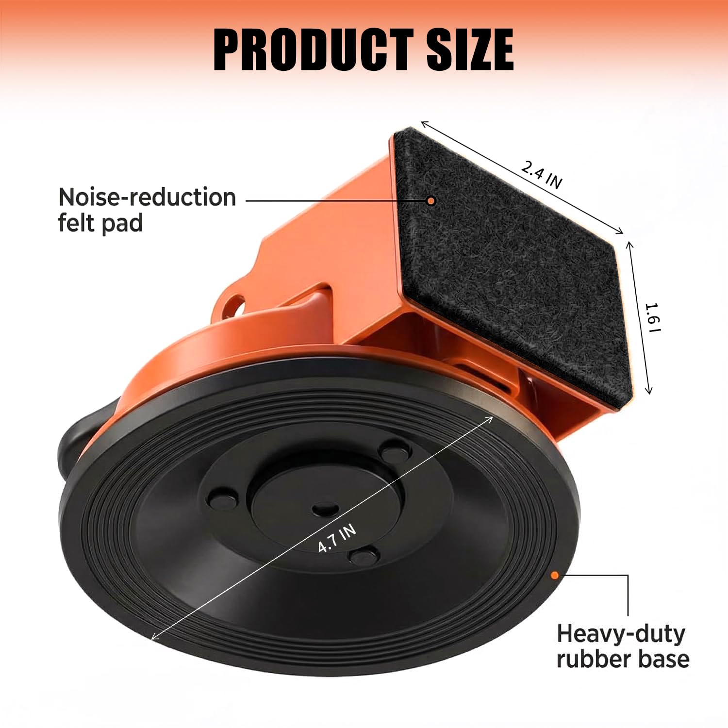 Floor Gap Fixer Tool, Heavy Duty Floor Gap Fixer Tool, Ventouse Pour Plancher Flottant, Spacing Remover for Laminate, Vinyl, Hardwood, Tiles, Composite Flooring(Orange) — view 5