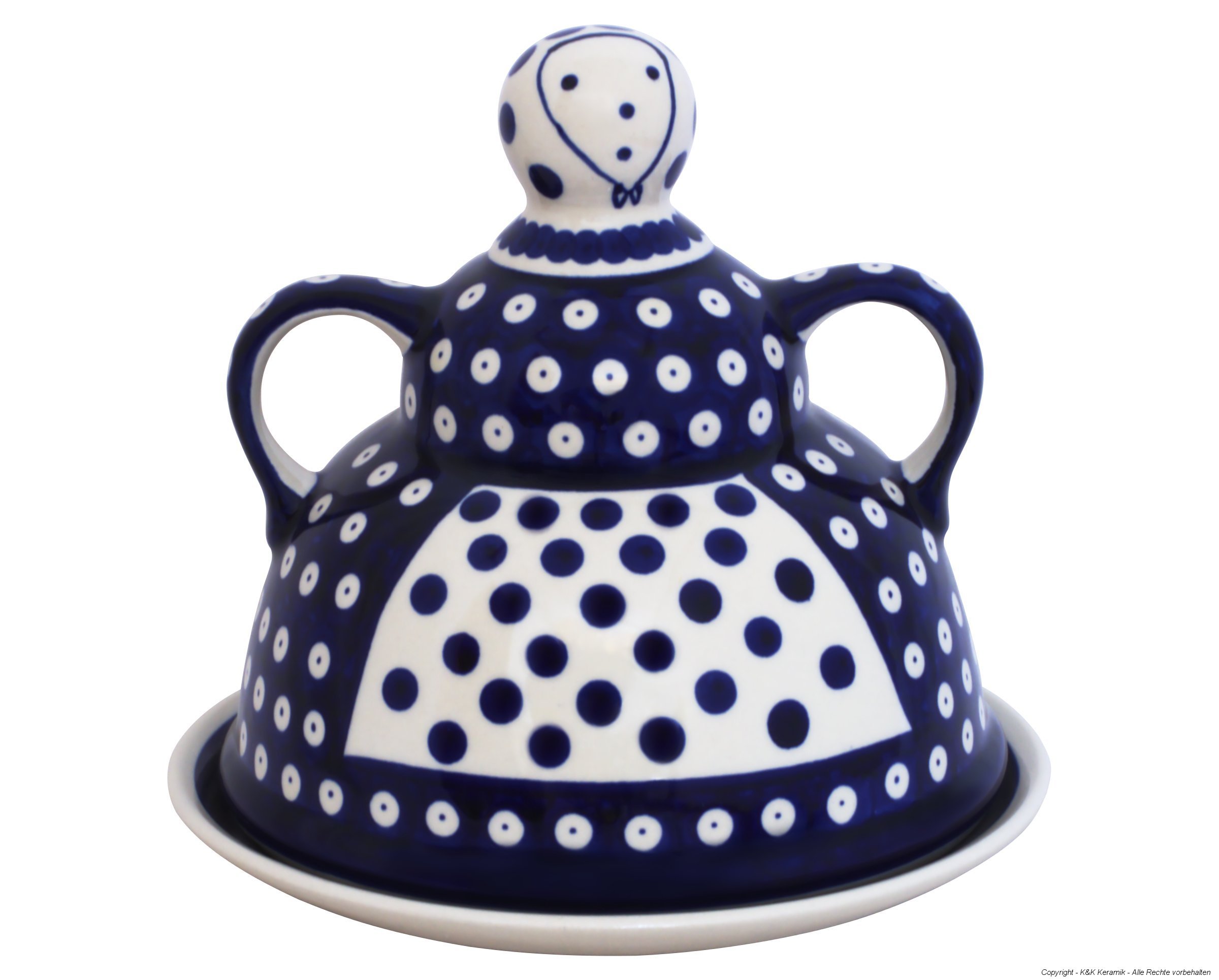 Bunzlauer Keramik Cloche à Fromage/käsefrau Motif 42 ø 17,4 cm