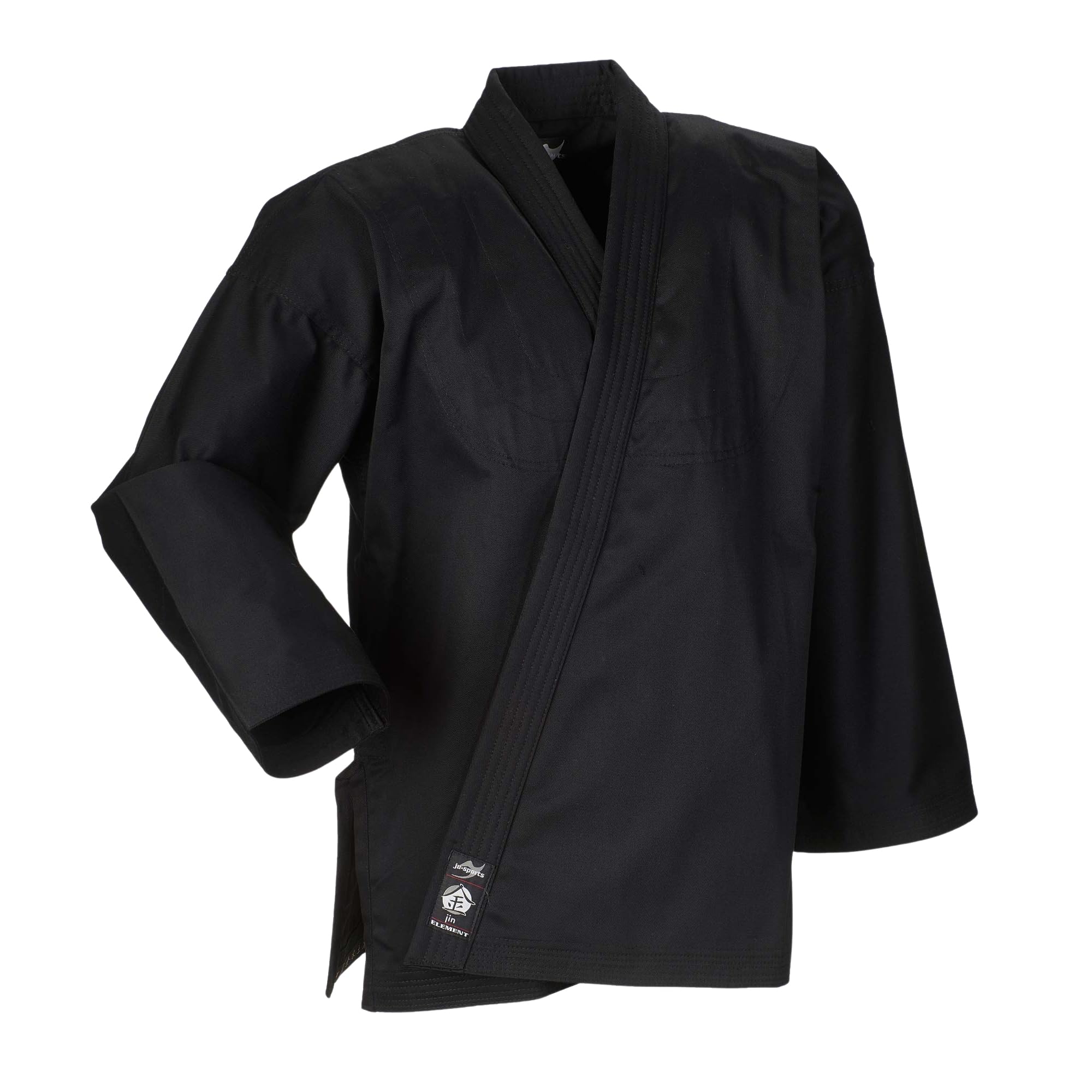 Ju-Sports Element Jacke Schwarz regular cut I Judoanzug Jacke Kinder & für Erwachsene I Judogi Jacke aus langlebigem Mischgewebe I Doppelt verstärkter Schulter- & Brustbereich