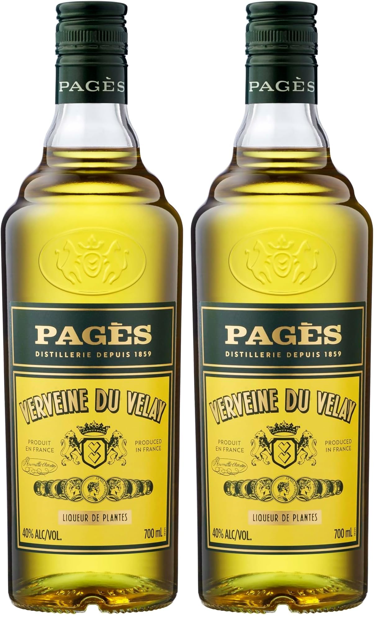 Liqueur Verveine du Velay Gold PAGÈS 40% - 70cl (Lot de 2)