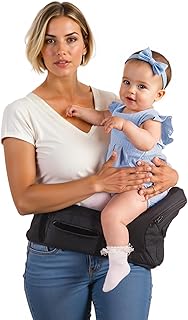 Cinto porta-bebés com extensor 0-36 meses | Vencedor do Prémio Mom's Choice | Porta-bebés certificado em segurança | Design ergonómico de transporte de bebé 3-20 kg (Preto)
