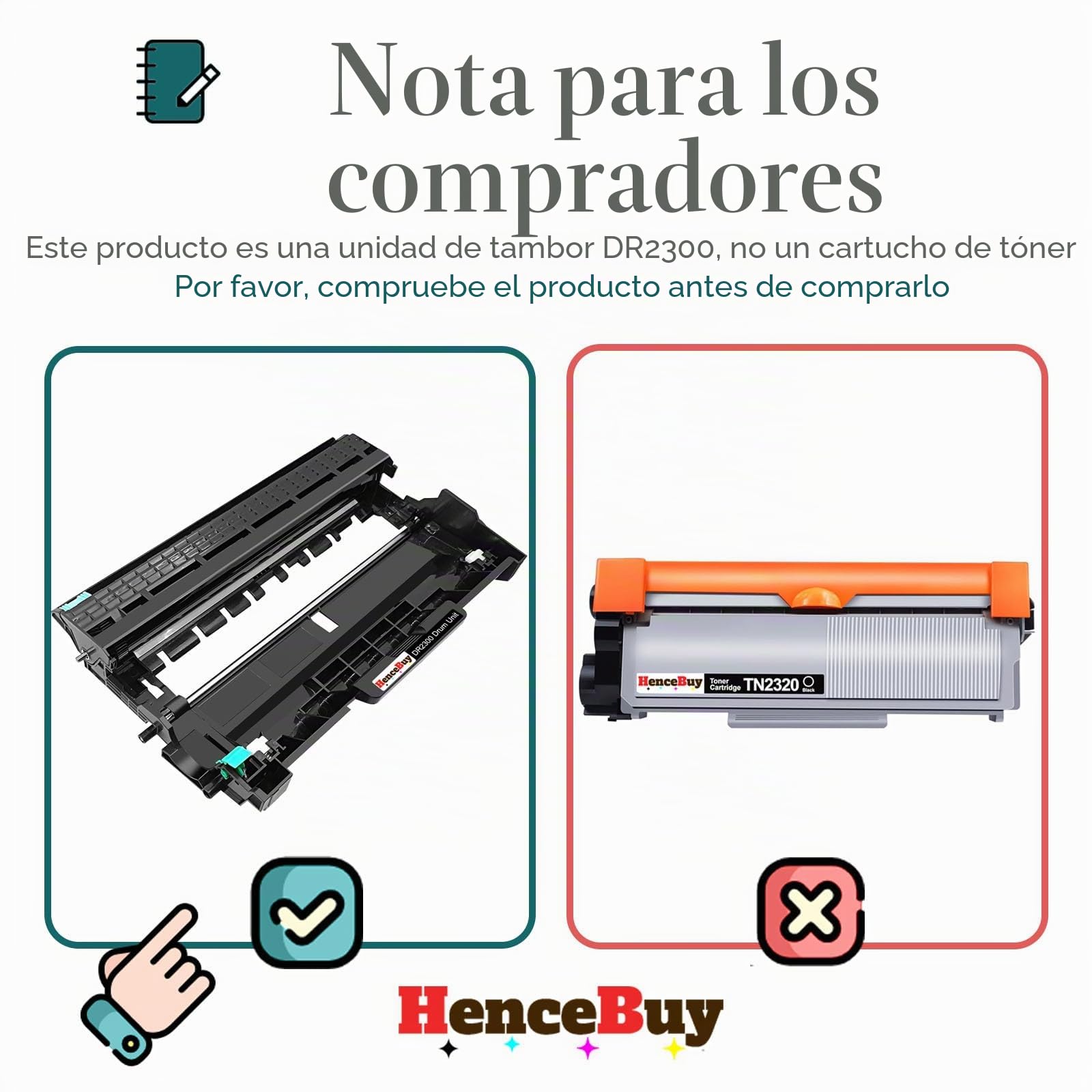 Tambor Compatible para Brother DR-2300 DR2300 para Impresora Brother HL-L2300D HL-L2340DW HL-L2360DN HL-L2365DW MFC-L2700DN MFC-L2700DW MFC-L2720DW MFC-L2740DW DCP-L2500D DCP-L2520DW L2540DW