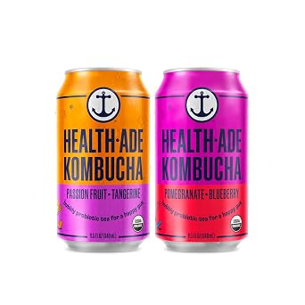 Health-Ade Bubby Besties Variety Pack, Organic Drink, 24-Pack (11.5 Fl Oz Cans) - Fermented Tea with Probiotics, Detoxifying Acids, Supports Gut Health - Non-GMO, Vegan, Gluten-Free