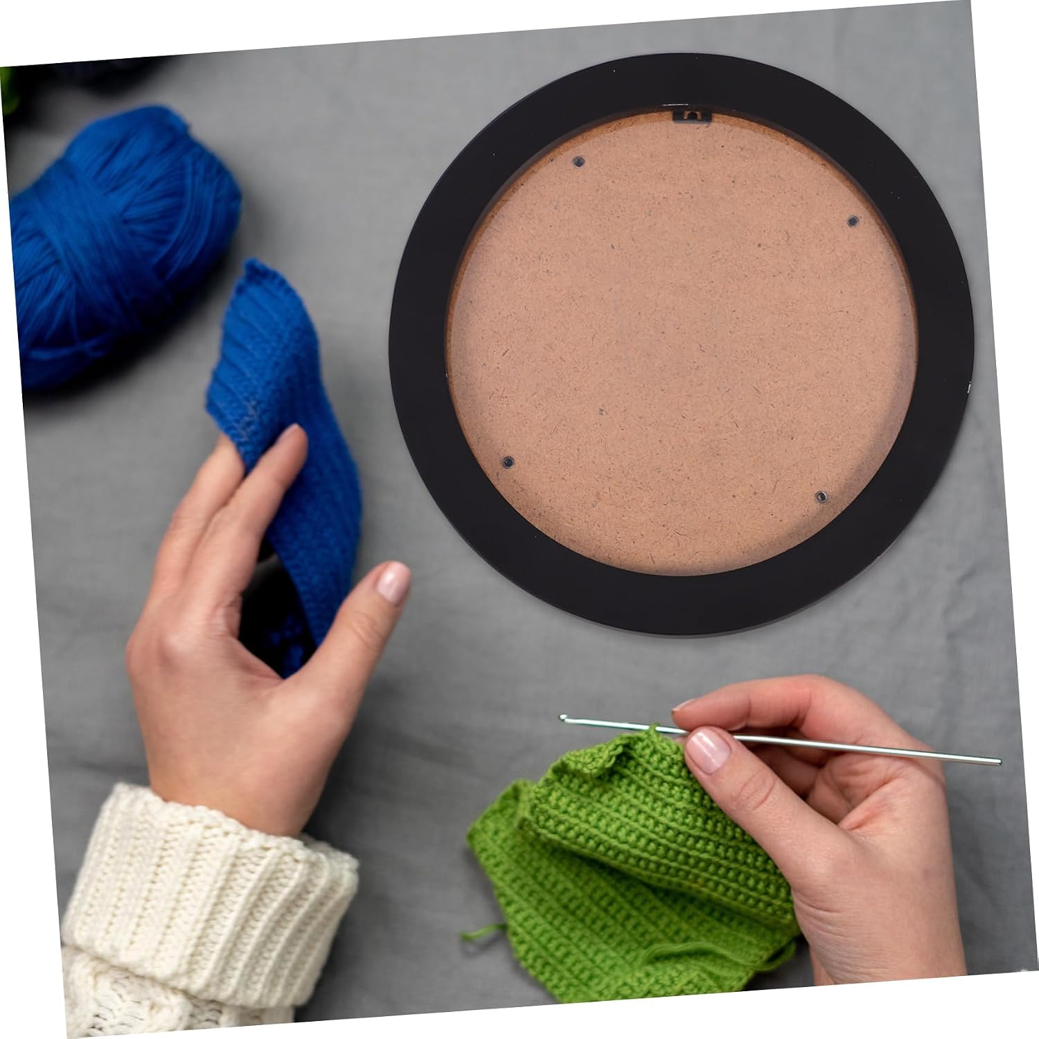 Round Photo Frame for Embroidery Hoop Art Cross Stitch Diy Craft Decorative Stand