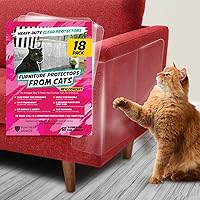 Vista 1 de 18 paquetes de hojas protectoras para muebles contra arañazos de gatos – Protector transparente para sofá y sofá contra las garras de los gatos
