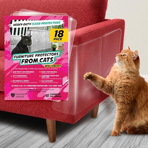 Panther Armor Protector de Muebles para arañazos de Gatos - 18 Piezas - Cat Scratcher