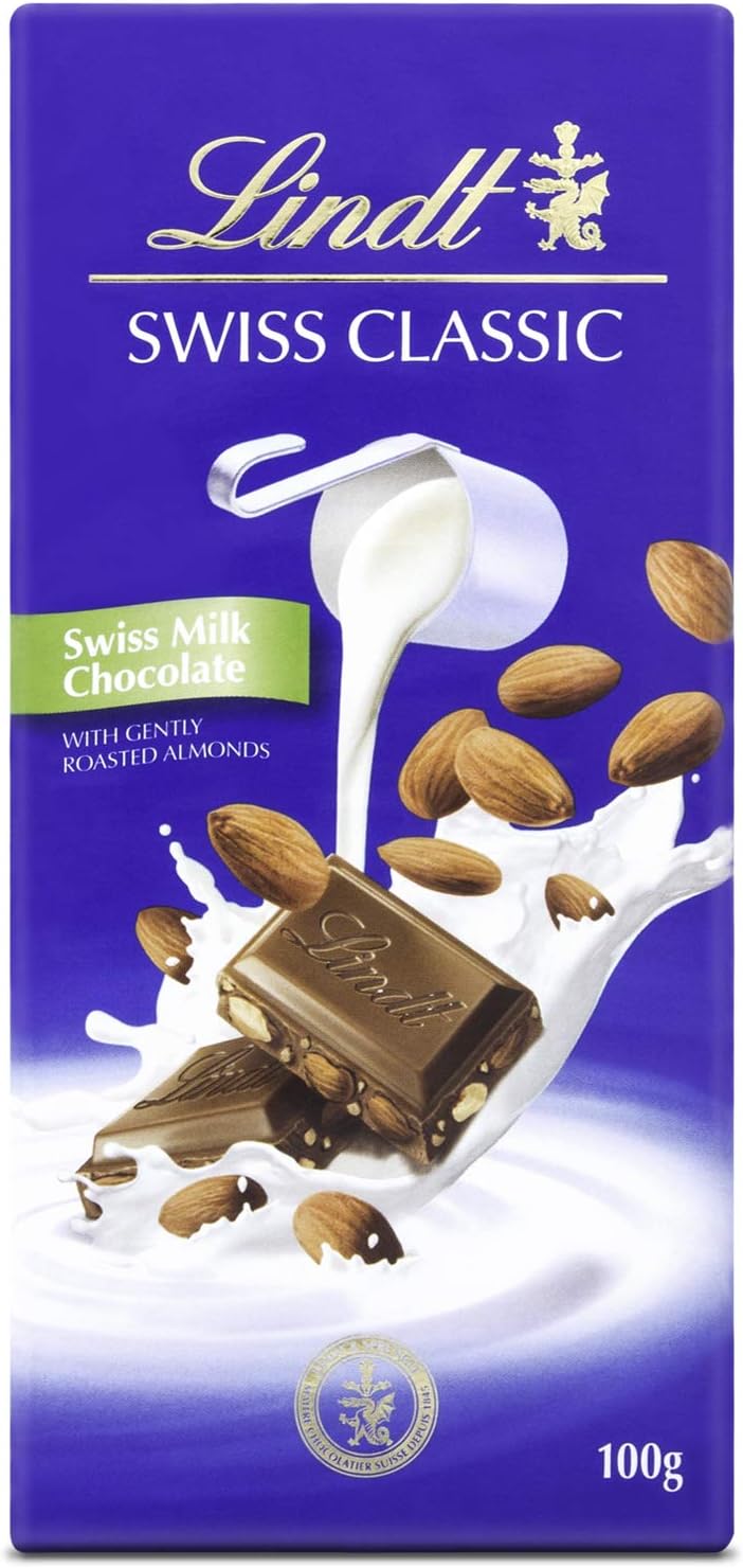 Swiss Milk Chocolate with Roasted Almonds, 100 g