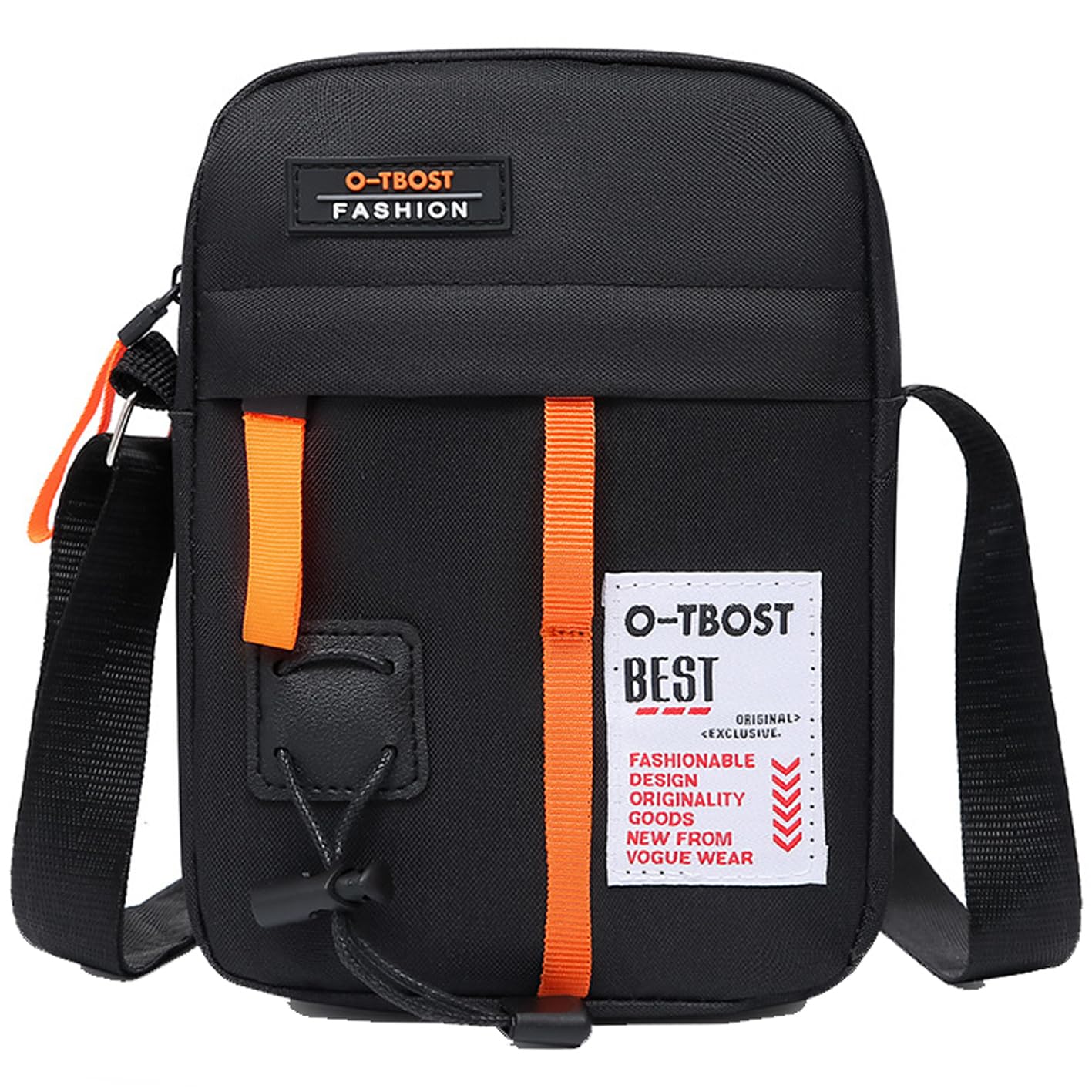 O-TBOST Crossbody Bags for Men Fashion Shoulder Bag Waterproof Nylon Travel Purses