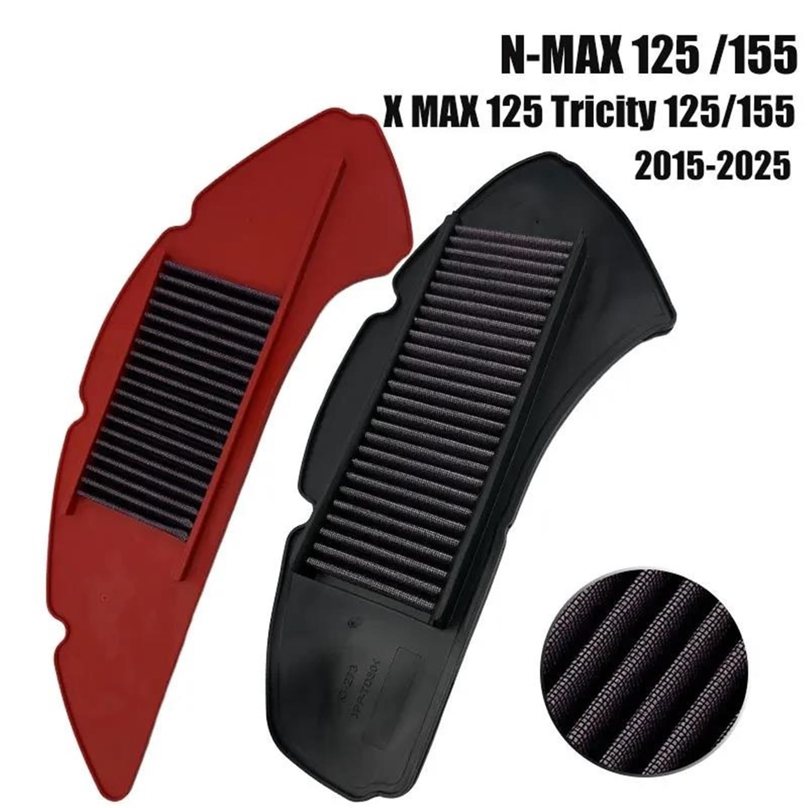 Para Yamaha N-MAX 155 2015-2019 Filtro De Aire Admisión Motocicleta Scooter Flujo Filtro De Aire Para Motocicleta