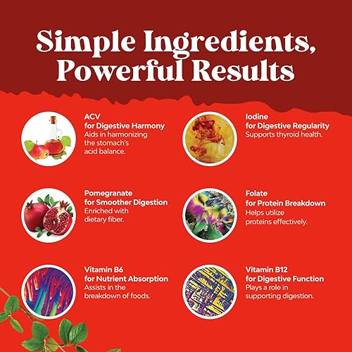 Miniatura 4 de Gomitas de vinagre de sidra de manzana con madre, gomitas de limpieza y desintoxicación ACV para la salud intestinal, hinchazón, metabolismo y apoyo