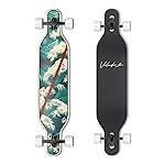 VOLADOR Urban Freeride Pro Longboard| Adaptive Cruiser 42inch| North America Maple| Camber Concave Drop Through Longboard Complete| Setup for Urban Commuting(Emerald Sea)