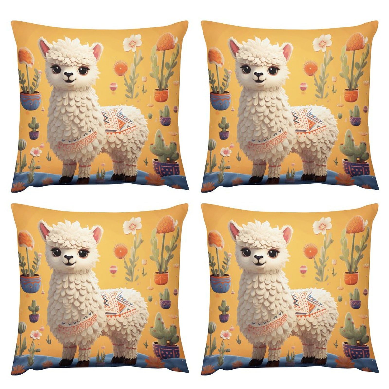 Housse de coussin alpaga double face pour renover un canape terne