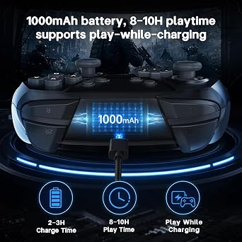 YAEYE Wireless Switch Pro Controller with NFC Amiibo, 1000mAh Battery Switch Controller for Nintendo Switch/Switch Lite/Switch OLED/PC, Gamepad with 6-Axis Gyro Dual Vibration Screenshot