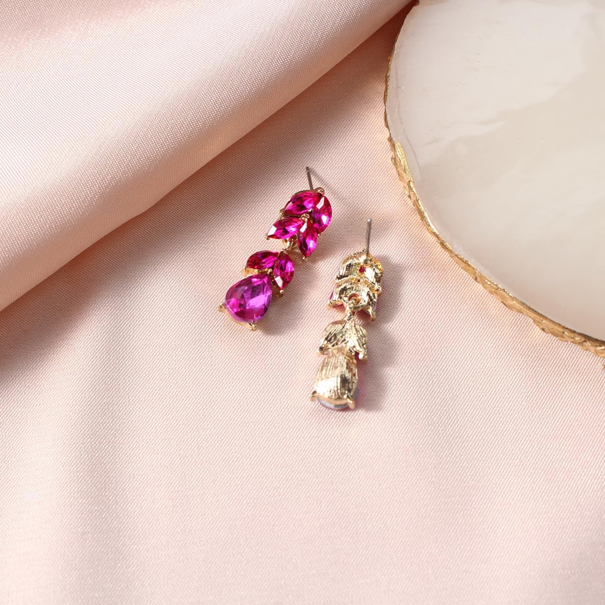 Rhinestone Teardrop Dangle Earrings Sparkle Crystal Bridal Earrings for Brides Bridesmaides Earrings for Women Wedding Pageant Prom - Image 5