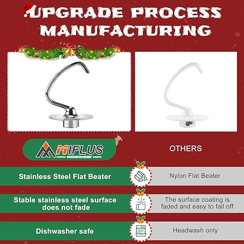 Miniatura 4 de Accesorios de ayuda para mezclador de cocina de acero inoxidable, gancho de masa de pan K45DH apto para mezcladores de soporte de cabeza inclinable
