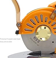 Vista 3 de CGOLDENWALL Cortador de tela rotativo eléctrico Tijeras Cortadora de tela Cortadora de tela Ideal para tela multicapa Papel de tela de cuero Hoja