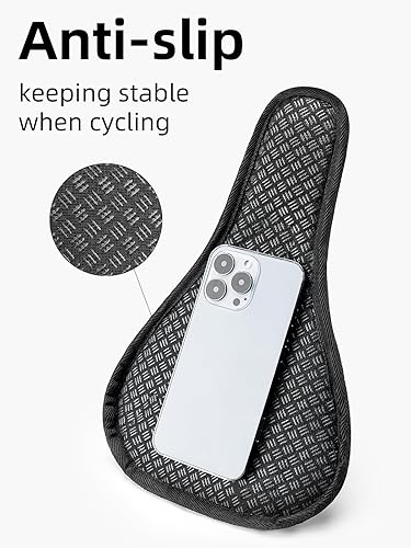 Miniatura 4 de ROCKBROS Funda de asiento de bicicleta para hombres y mujeres, cómodo cojín acolchado de gel para asiento de bicicleta, compatible con pelotón,