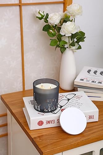 Miniatura 8 de Vela de 3 mechas de sal marina de salvia blanca de 14.5 onzas, velas de salvia para limpieza de casa, velas de soja grandes para el hogar, velas