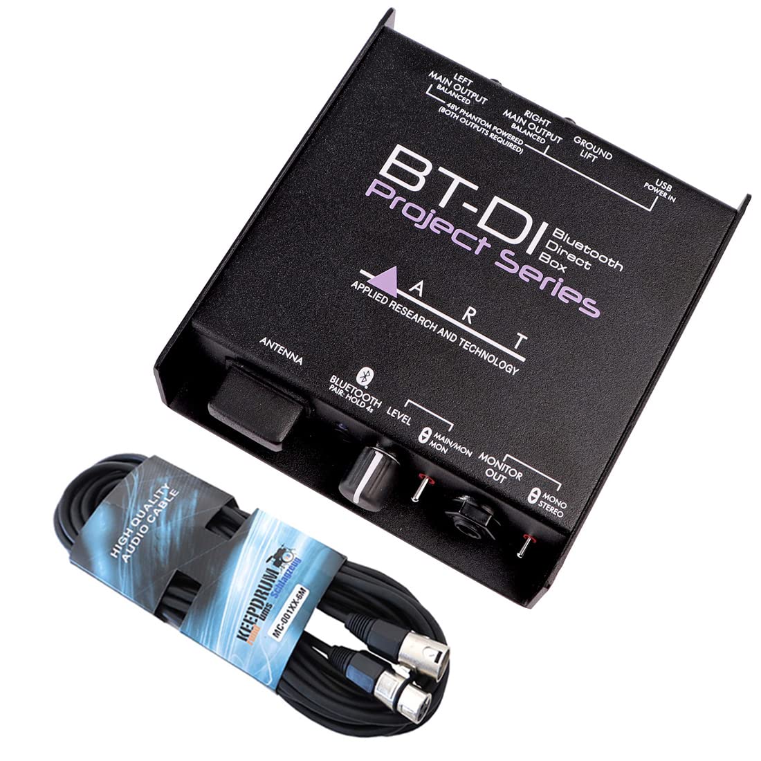 Art BT-DI Bluetooth Direct Box cyfrowy konwerter analogowy + kabel XLR Keepdrum