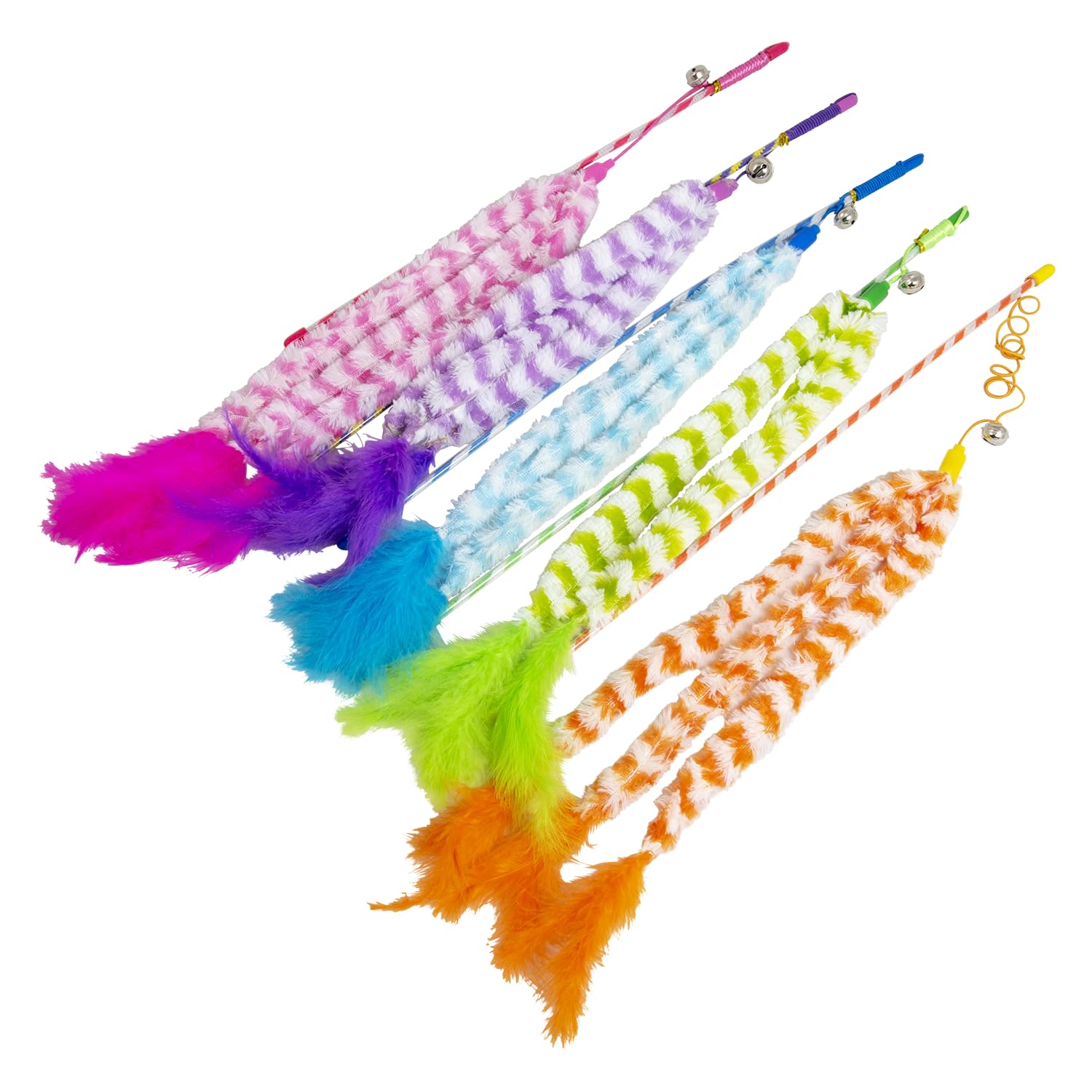 JACK AND VANILLA, Colourful and attractive toys for dogs/cats, 46 cm, stimulates imagination and creative play, non-toxic materials, easy to clean, assorted, fun danglers