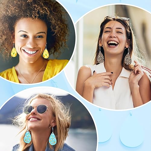 Miniatura 5 de Pendientes de sublimación en blanco, 1.8 pulgadas grandes sin terminar con transferencia de calor de lágrima sin terminar, aretes de impresión por