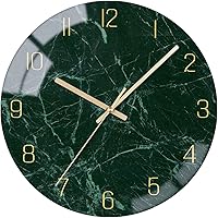 Vista 9 de VIKMARI Reloj de pared moderno de 8 pulgadas, accesorios estéticos de decoración negra y dorada, relojes aurora silenciosos inusuales sin tictac