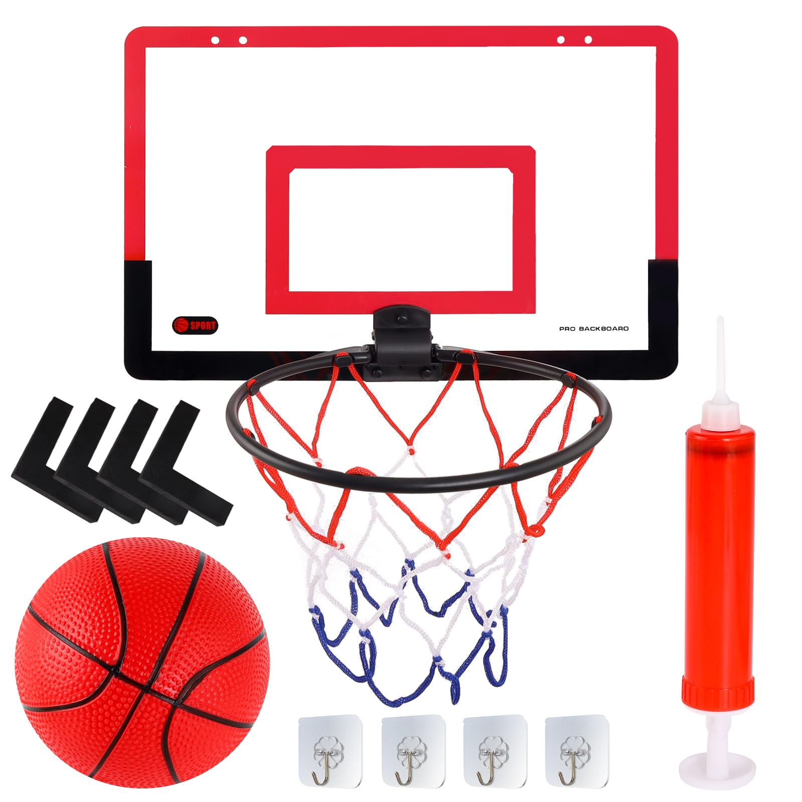 Mini Aro De Baloncesto Para Niños, Tablero 30x24 Cm, Incluye Pelota, Para Colgar En Puertas, Reduce Mini Aro De Baloncesto Para Niños, Tablero 30x24 Cm, Incluye Pelota, Para Colgar En Puertas, Reduce