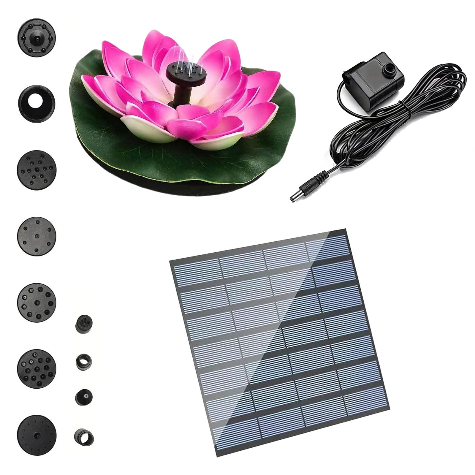 Solar Floating Lotus Pond Lights, Floating Solar Lights, Pond Light Underwater, Solar Powered Ponds Light, Floating Lotus Flower Lamp, for Outdoor Garden Fountain Swimming Pool Decor (Pink)