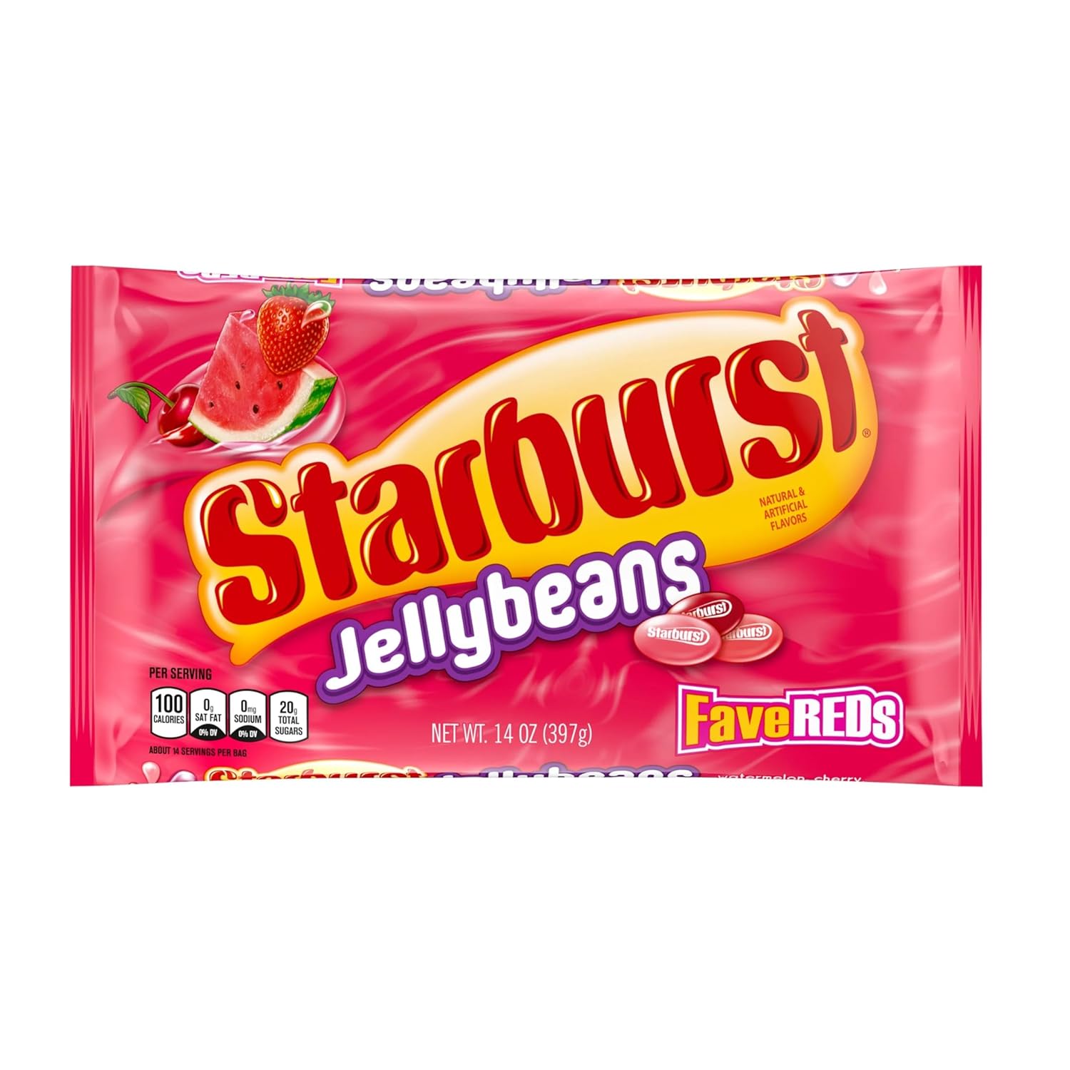Starburst Fave Red Jelly Beans - Pack of 2 - Classic Red Flavors That are a Fan Favorite - Perfect for On the Go Snacking - Great for Sharing