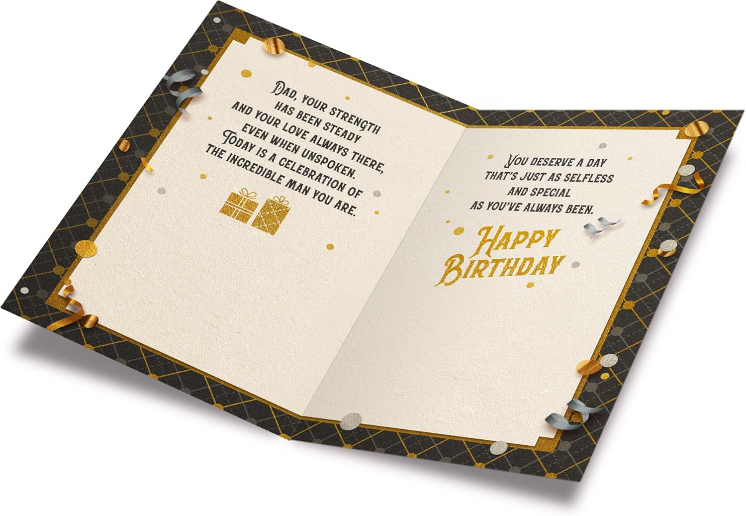 Prime Greetings Dad Birthday Card, Made in America, Thick Card Stock with Premium Envelope Packaged in a Reusable Presentation Mailer, Eco-Friendly, 5in x 7.75in - Image 2
