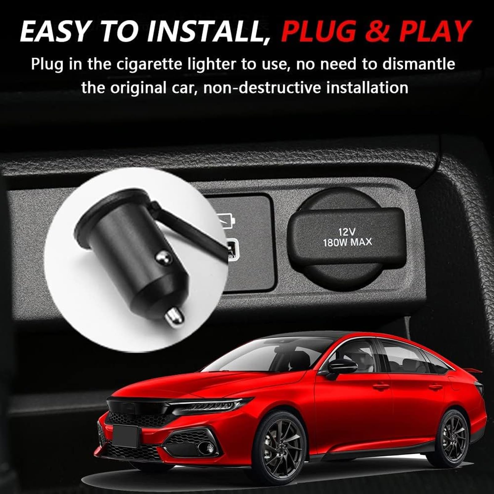 Bezprzewodowa ładowarka Samochodowa do Honda Civic 2022 2023 Akcesoria Bezprzewodowa Podstawka do ładowania Telefonu 15W, Ładowarka Qi do Telefonu
