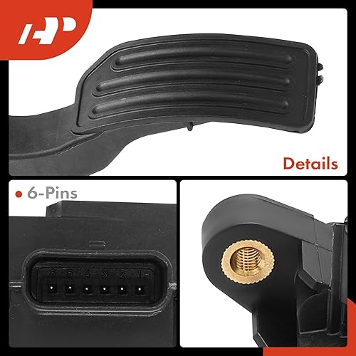 Miniatura 8 de A-Premium Pedal acelerador con conjunto de sensor de posición compatible con Nissan Versa 2013-2022, Versa Note 2014-2019, Kicks 2018-2022, repuesto