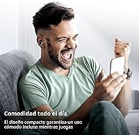 Vista 7 de kurdene Auriculares inalámbricos Bluetooth de 5.3 pulgadas, auriculares ligeros, sonido de graves profundos, micrófonos integrados, auriculares